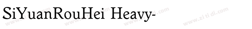 SiYuanRouHei Heavy字体转换 SiYuanRouHei Heavy字体转换